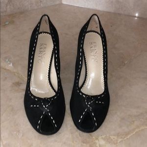 Franco sarto heels black suede size 9